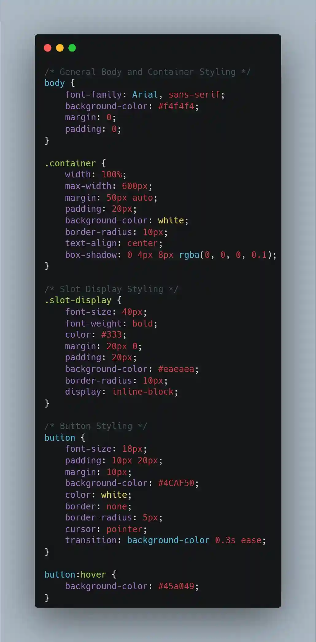 adding style with css