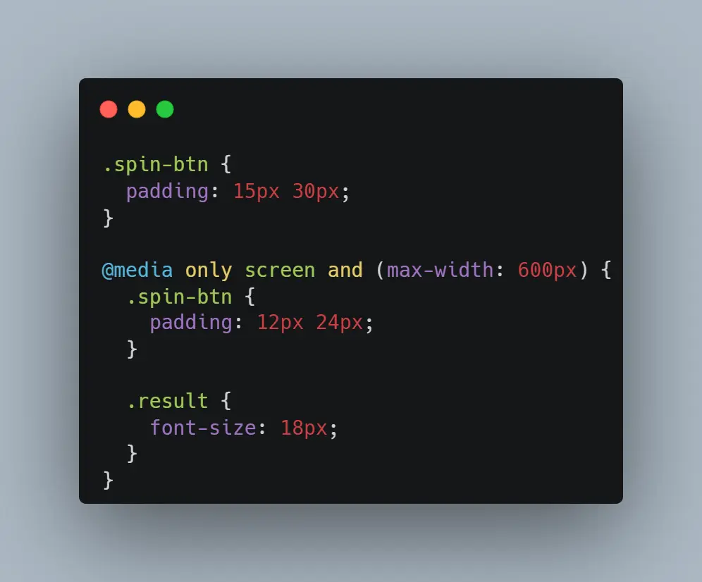 adjusting the button and result area code