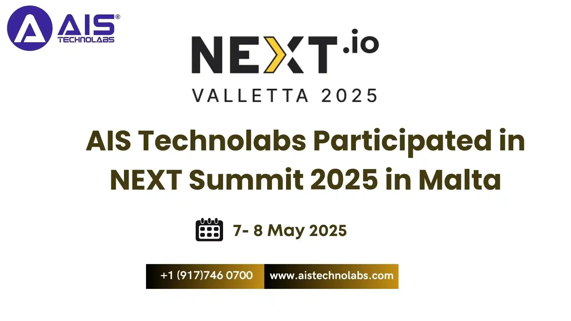 ais technolabs participated in next summit 2025 in malta