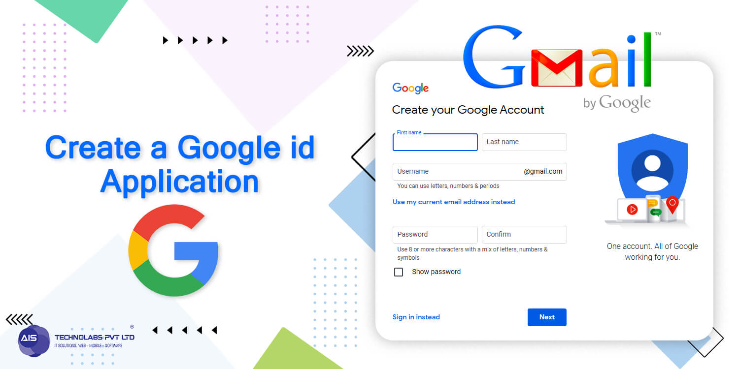 Create a Google Id Application Create a google id application