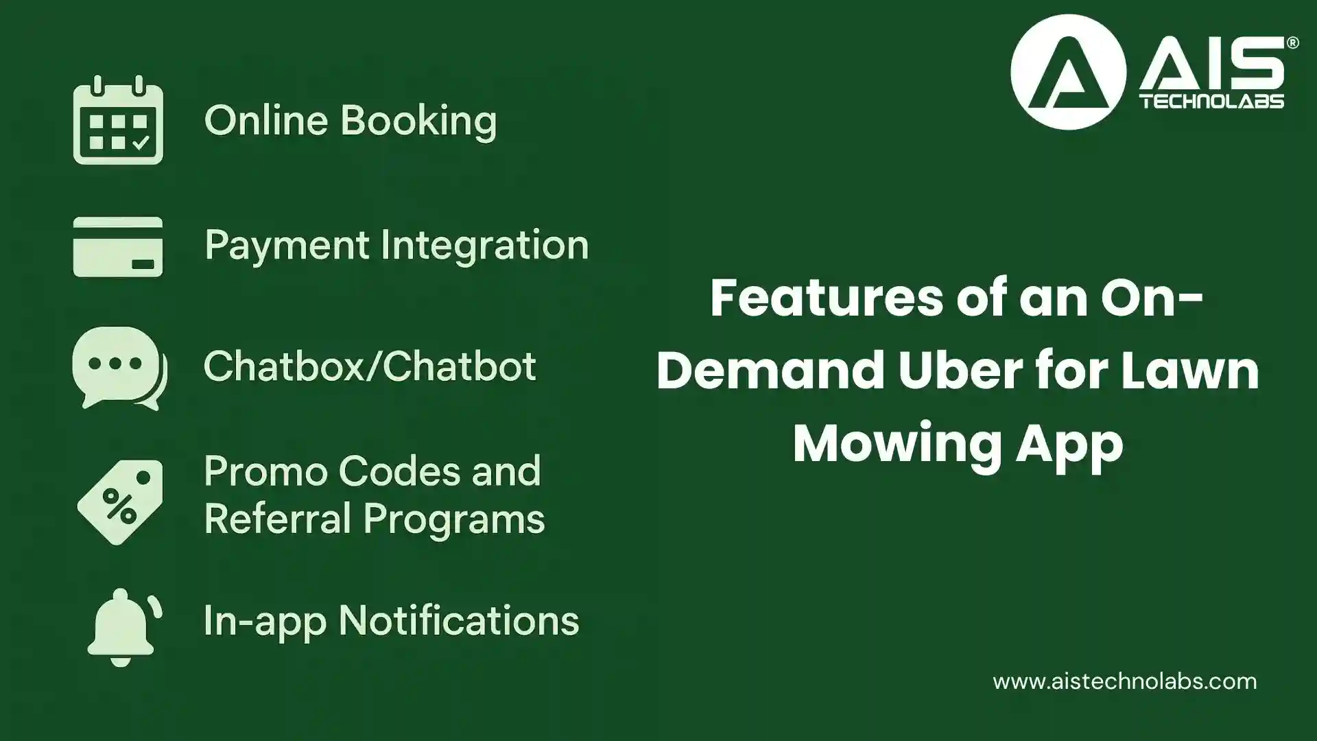 features of an on-demand uber for lawn mowing app