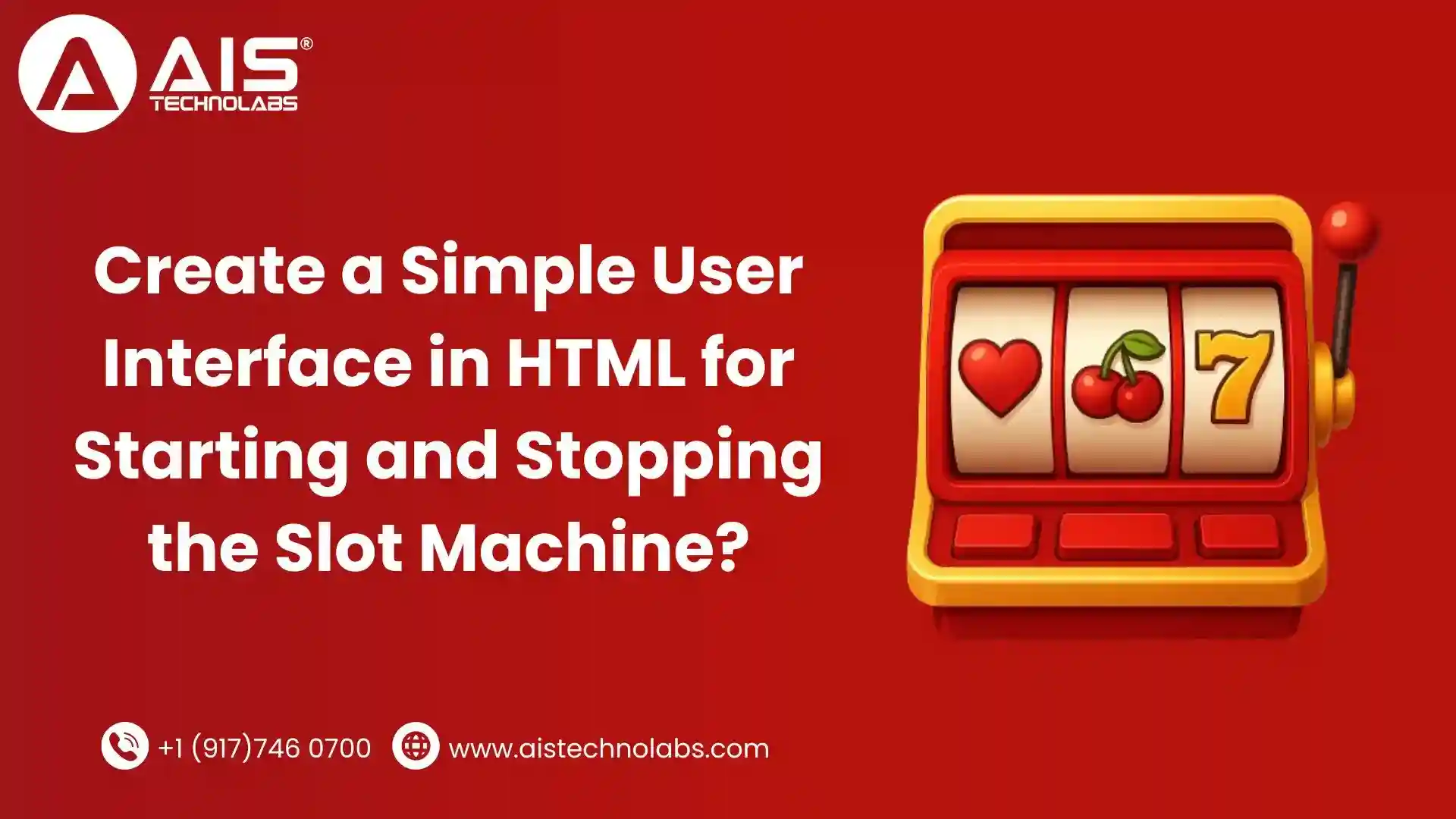 create a simple user interface in html for starting and stopping the slot machine