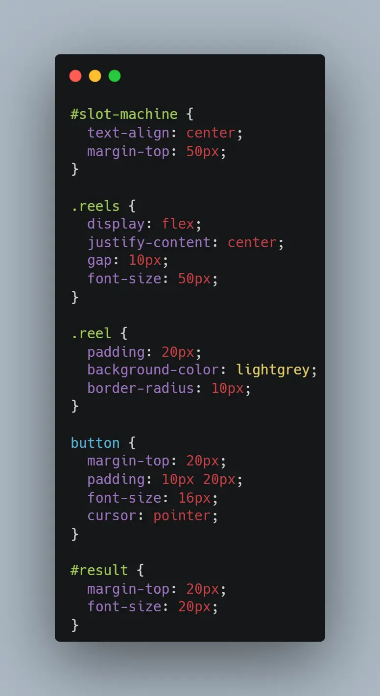 styling your slot machine with css