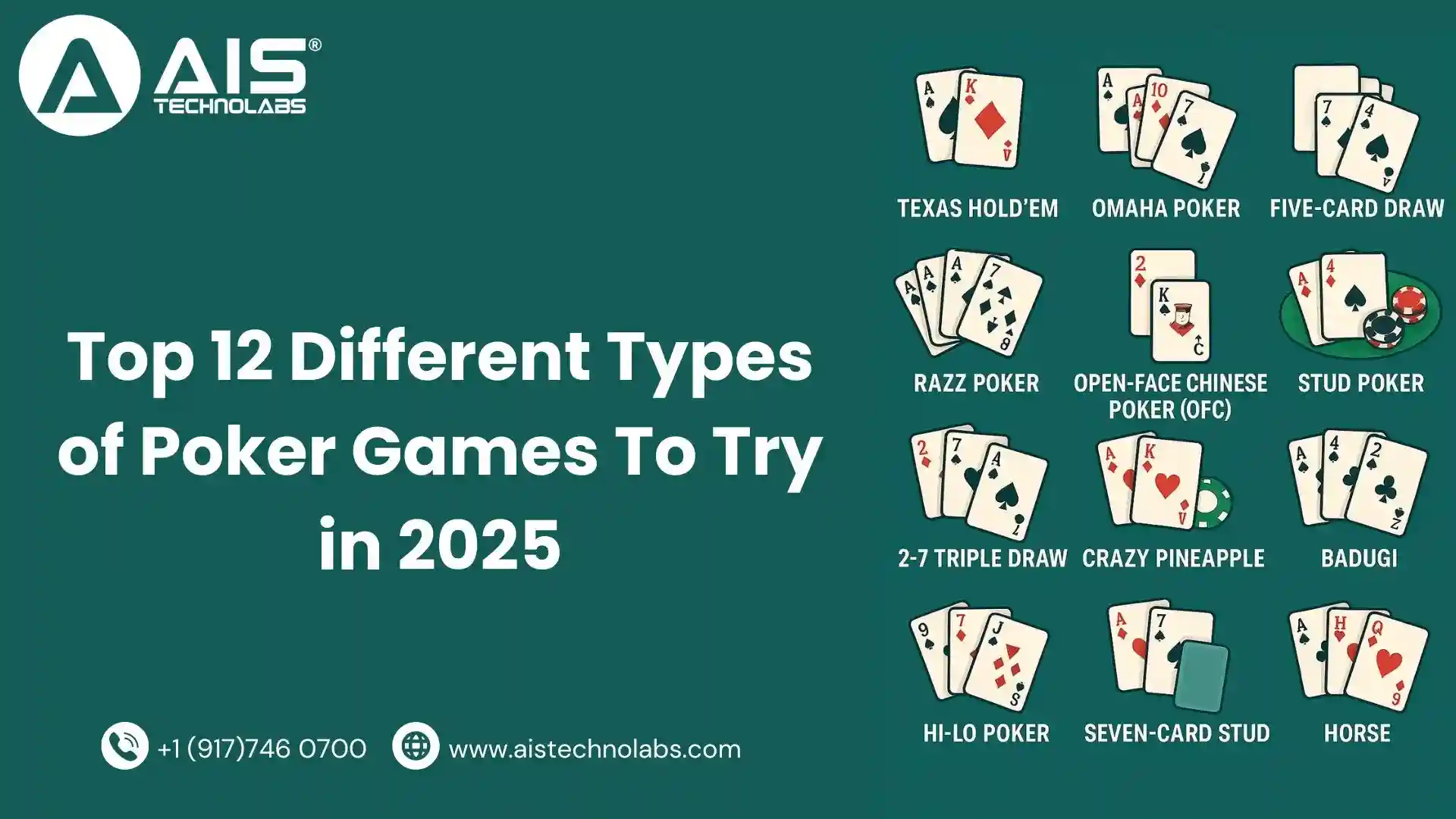 top 12 different types of poker games to try in 2025