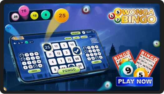 wonga bingo game screen