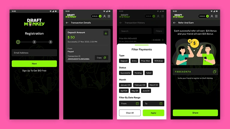 Fantasy Sports App Screen 2 fantasy sports app screen 2