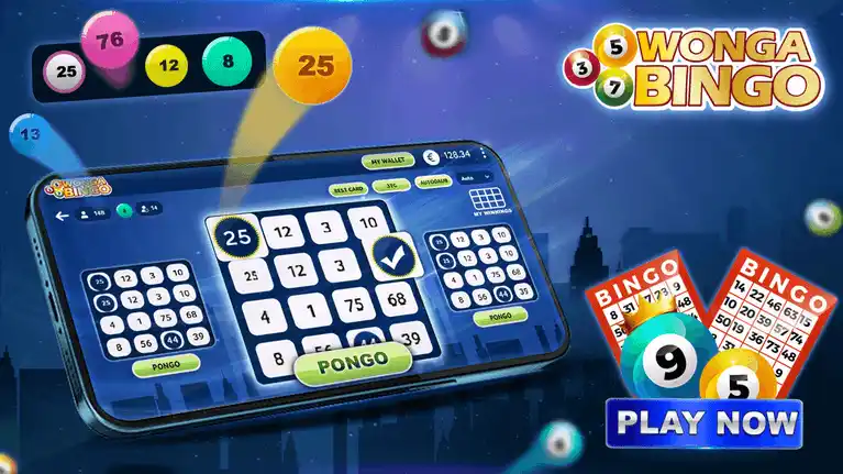 mobile pongo bingo game screen