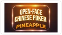 open face chinese poker pineapple poker card game