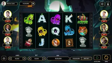 Game Play Ghost Theme Slot Game Interface Screen game play ghost theme slot game interface screen