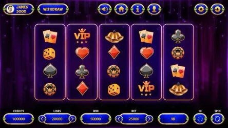 start game screen for slot machine game interface